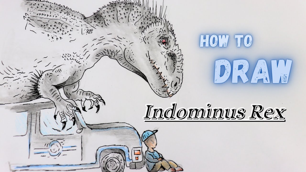 How to draw the Indominus Rex from Jurassic World