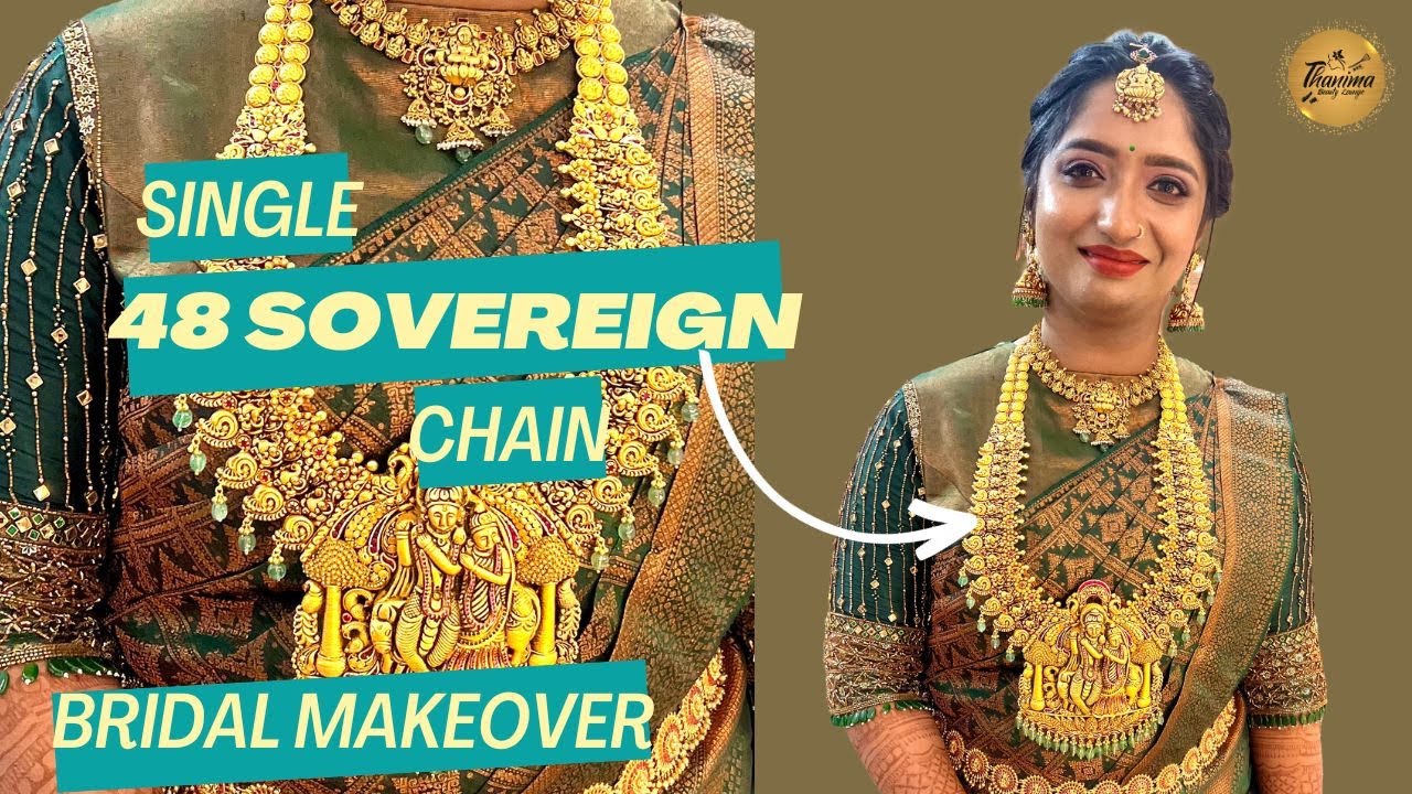 Heavy Ornament | Single 48 Sovereign Chain | Kerala Bridal Makeover | Thanima | #bridesofthanima