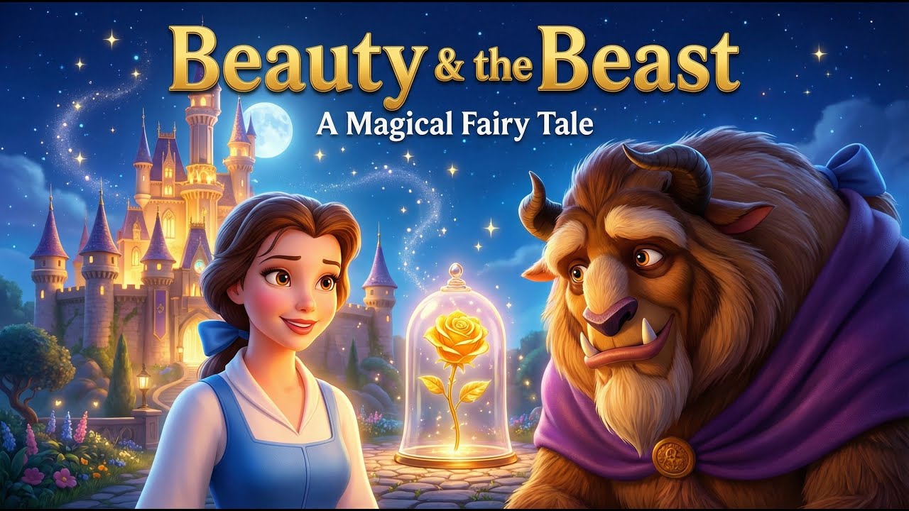 Beauty and the Beast | Magical  Cartoon Story for Kids 🏰✨