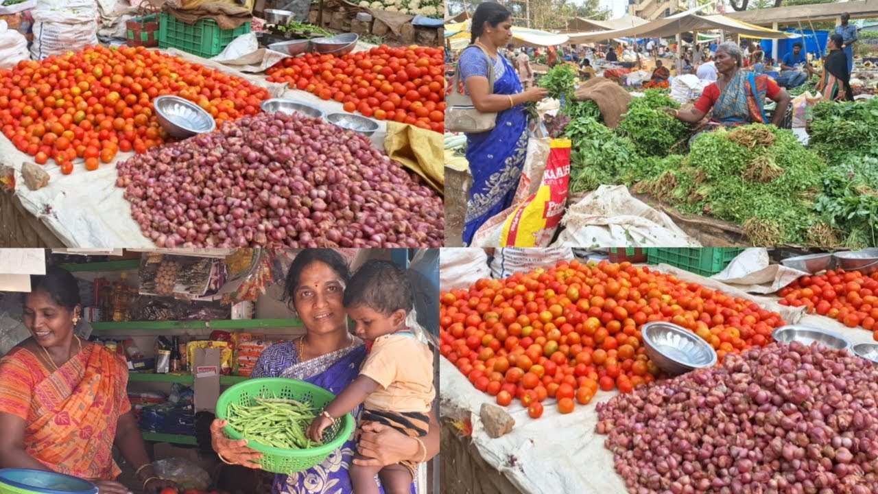 🟢Village market tamil //Vlog#02//எங்க ஊர் கிராமத்து சந்தை //Sri Cooking Channel