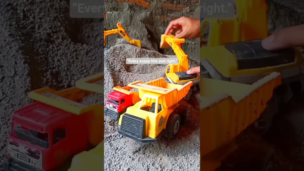 Steel Meets Sand: Excavator Loads the Dump Truck