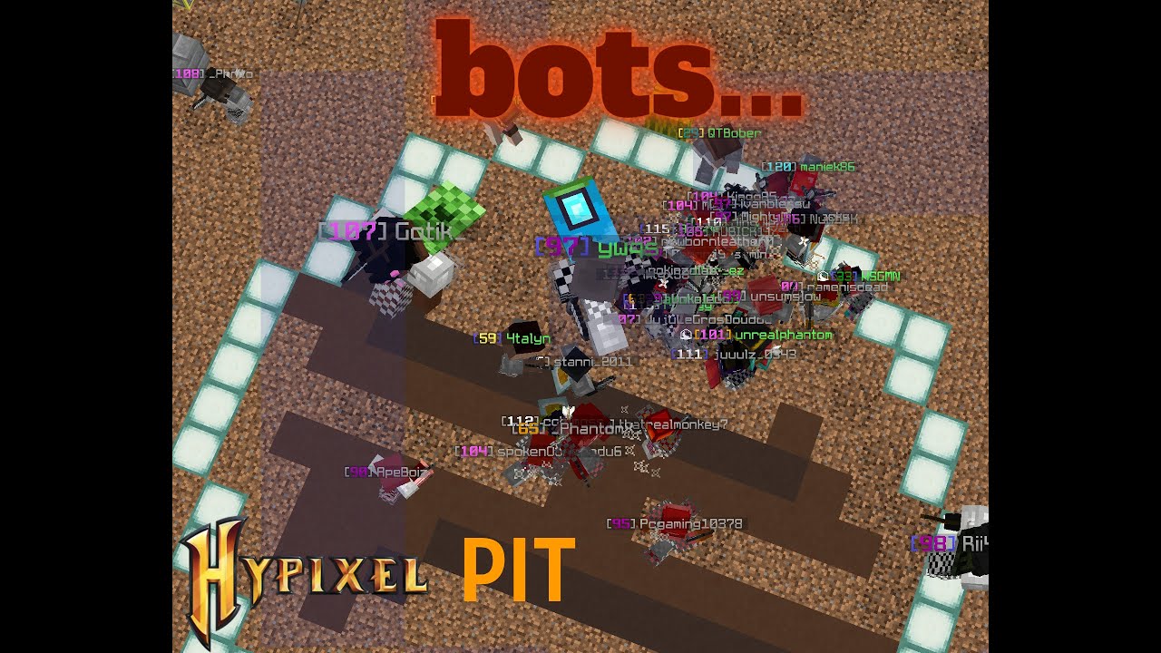 Проблема с ботами на Hypixel Pit...