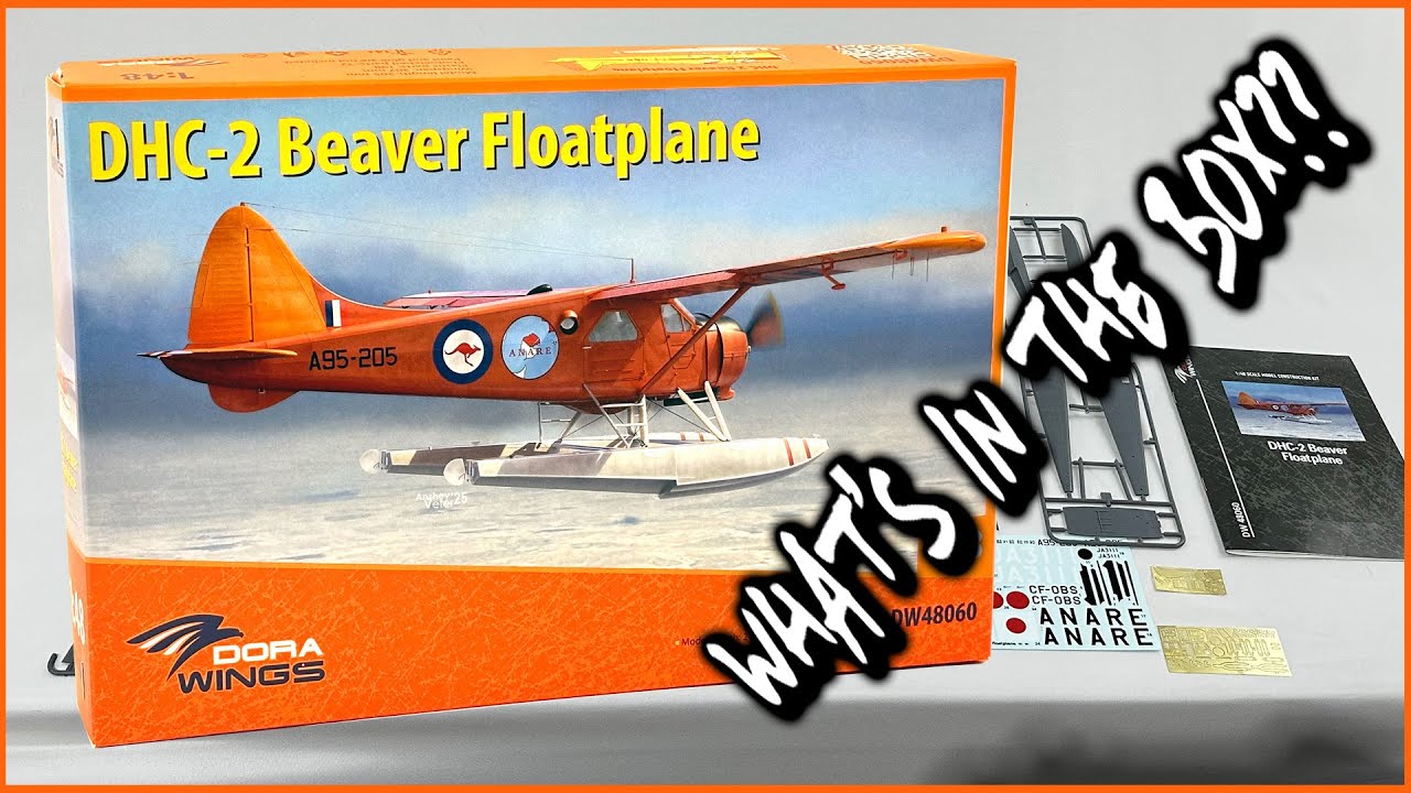 1/48 DHC-2 Beaver Floatplane from Dora Wings - Plastic Model Kit What's In The Box!!
