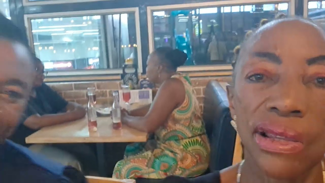 Fashion lady is with iron lady at Harvest palace having dinner 
