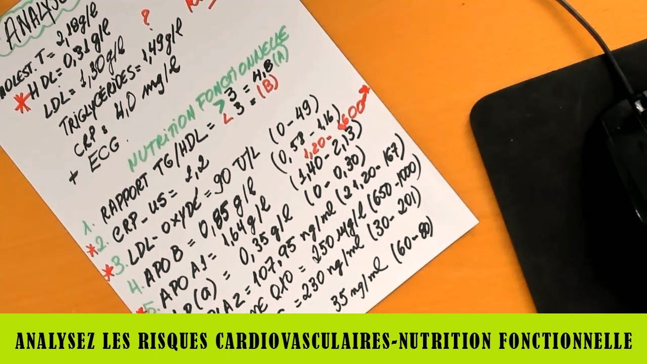 ANALYSEZ LES RISQUES CARDIOVASCULAIRES - NUTRITION FONCTIONNELLE regardez correction