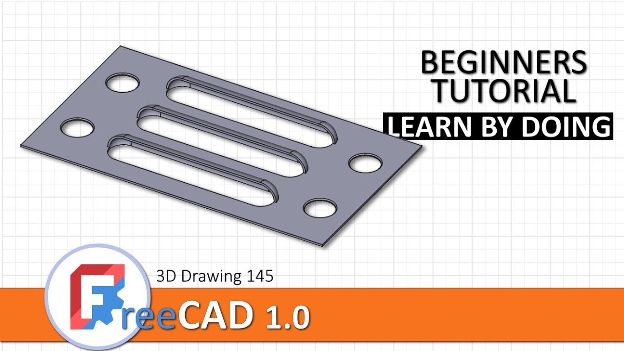 Урок для начинающих по FreeCAD 1.0 №14: практика черчения в САПР с использованием FreeCAD 1.0