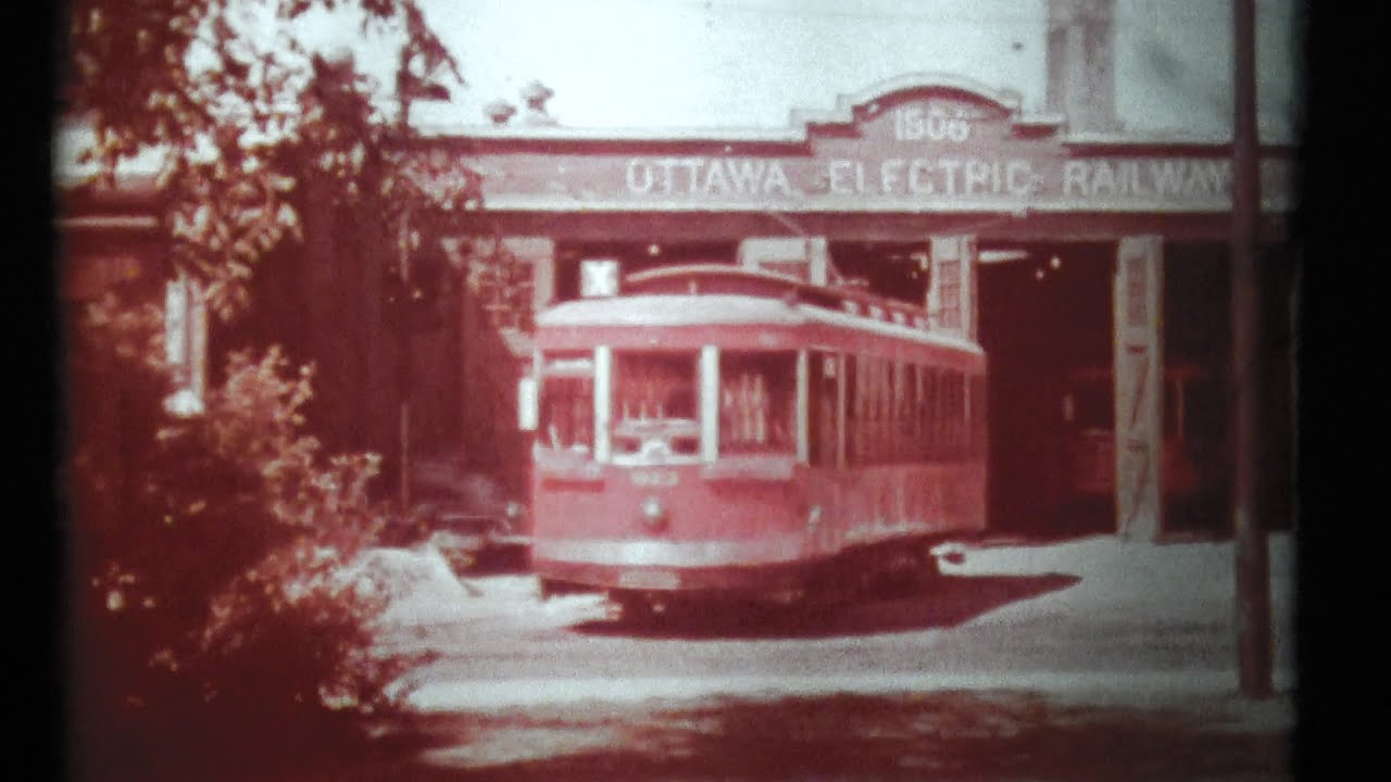 Ottawa mid 1950's train and trams  found film footage