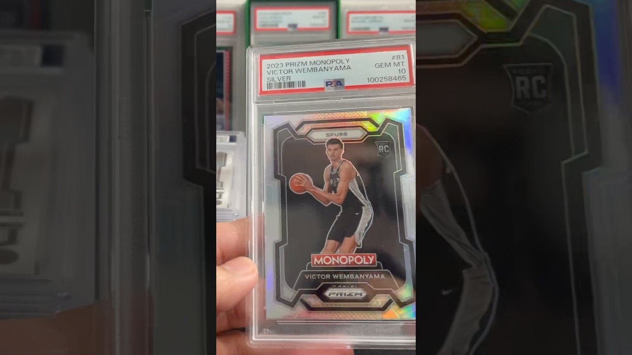 2023 Panini Monopoly 🔥VICTOR WEMBANYAMA Silver Prizm GEM MT 10 Psa Reveal🔥