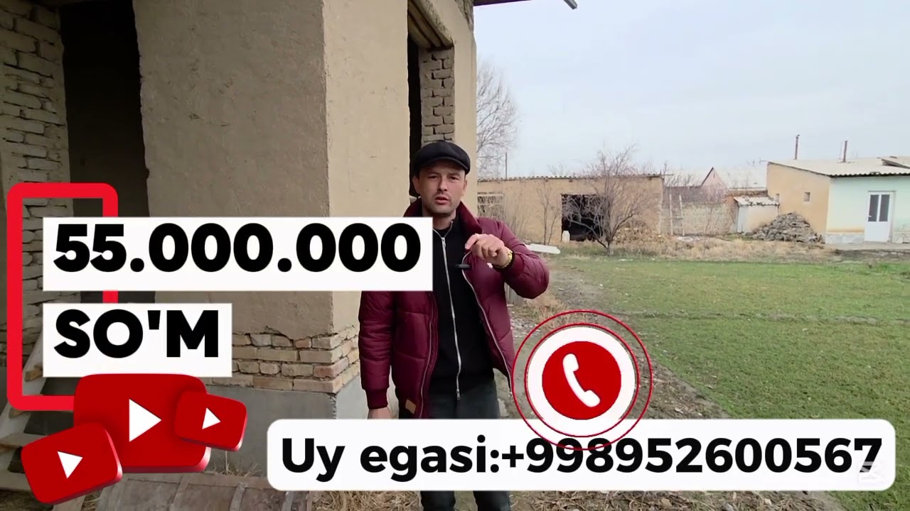 ISHTIXON SHAXRI O'ZBEKISTON MAHALLASIDA 1 SUTIXI 55. 000.000 SO'M UY JOY SOTUVDA SHOSHILING 