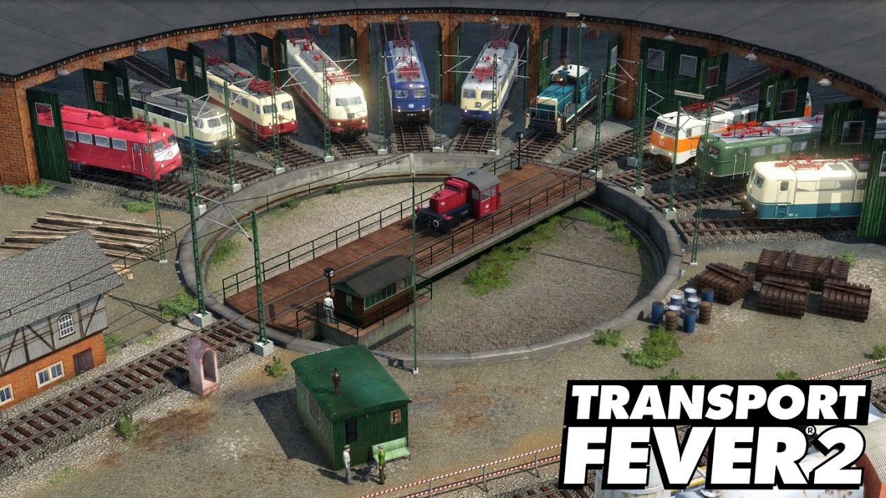 Transport Fever 2 [Modvorstellung] Drehscheibe mit Ringlokschuppen