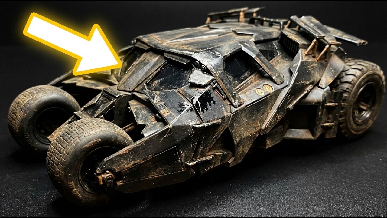 POV ASMR Restoration | Batman Tumbler Batmobile – Gritty Armor Revival