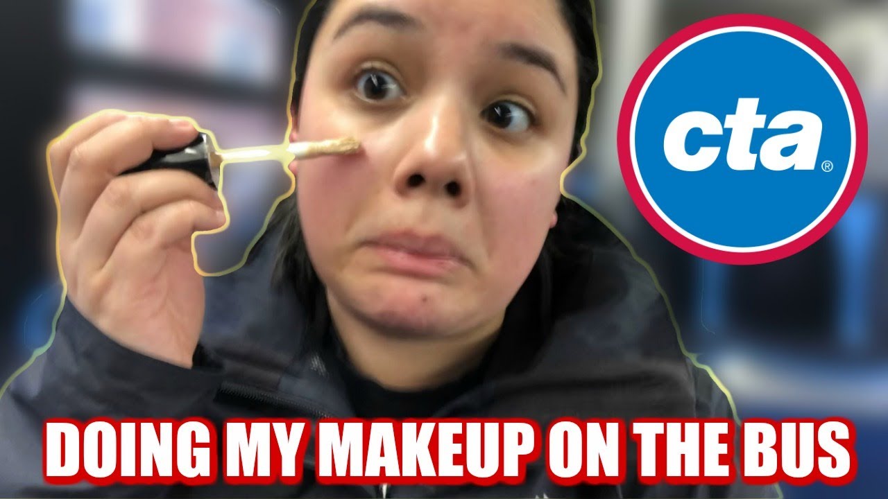 BUS MAKEUP TUTORIAL| DOING MY MAKEUP ON THE BUS