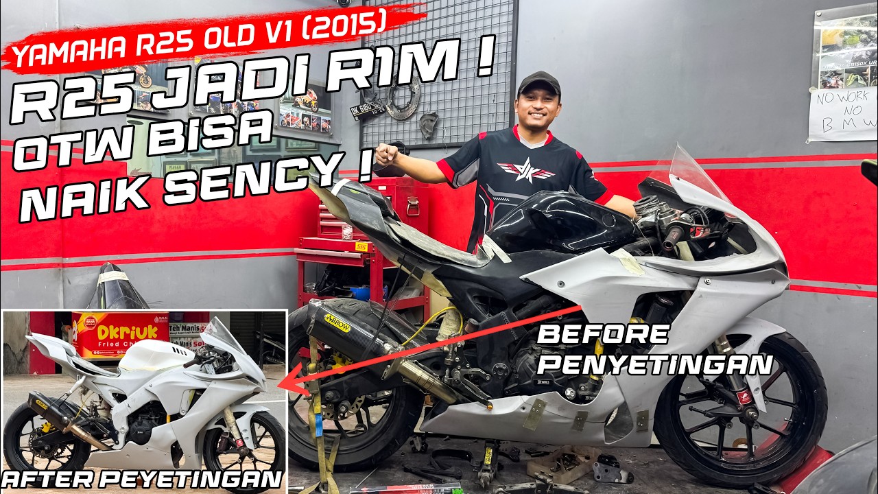 R1M FACELIFT VERSI 250 CC 2 SILINDER ! R25 UPGRADE BODY R1M - SIAP TIPU MATA DI JALAN !
