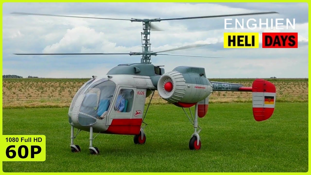AMAZING DETAILED ELECTRICAL RC KAMOV KA-26 RUSSIAN TRANSPORT HELICOPTER | HELIDAYS ENGHIEN 2019