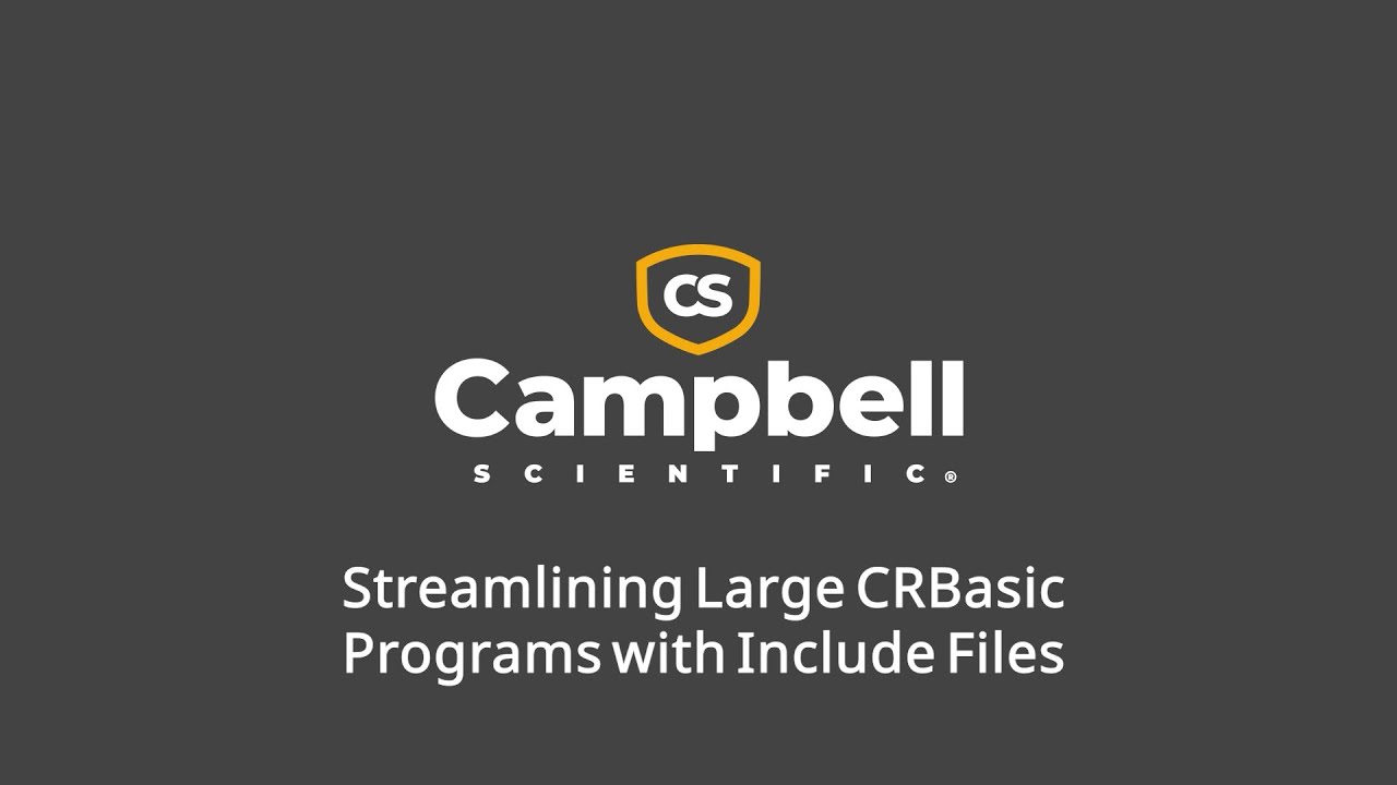 Оптимизация больших программ CRBasic с помощью включаемых файлов