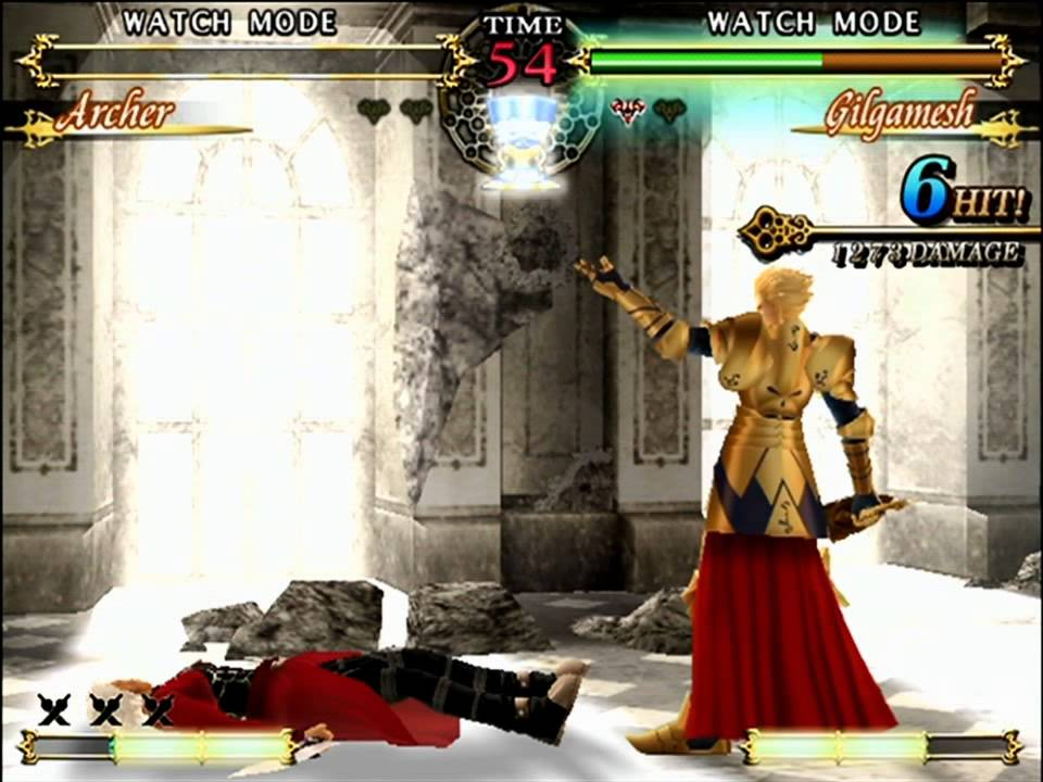Fate Unlimited Codes: Archer vs Gilgamesh アーチャー対ギルガメッシュ(60fps)