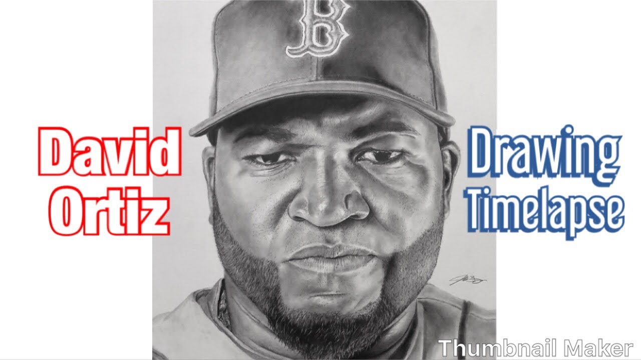 David Ortiz Pencil Drawing Timelapse - Jacob Burgess