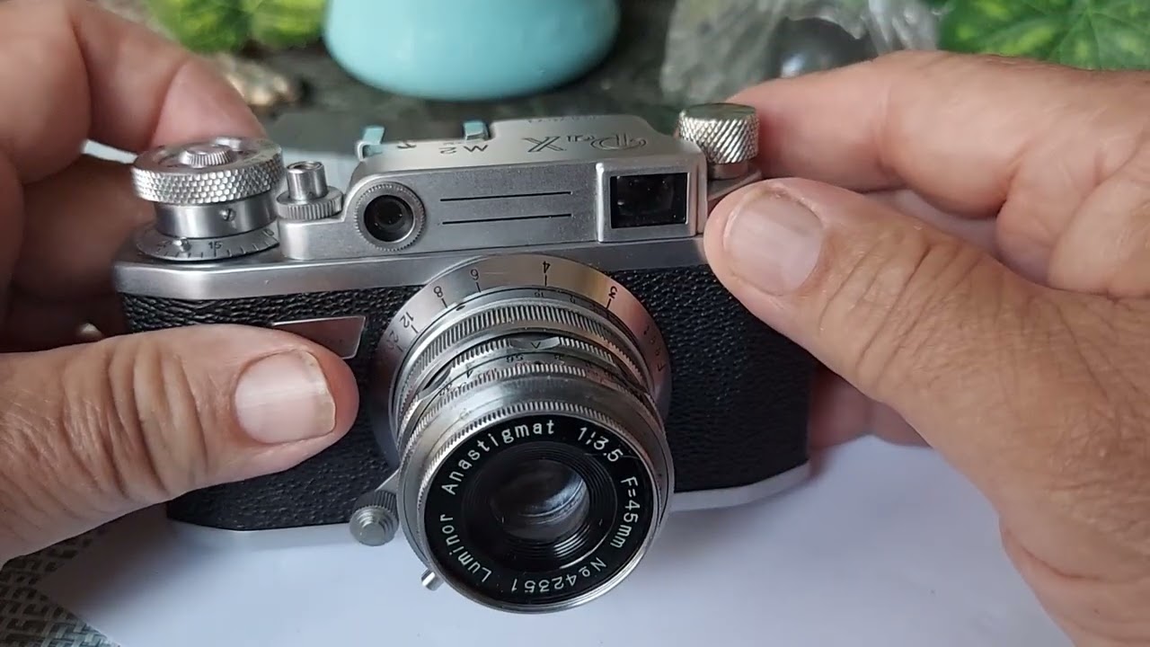 Vintage 1950s PaX M2 Rangefinder 35mm film Camera . With Luminor Anastigmat 1:3.5 F45mm Lens .