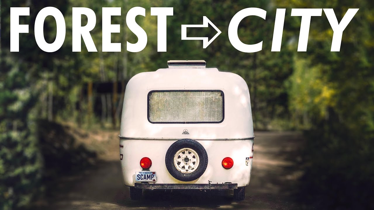 BACK TO THE CITY after LIFE IN THE FOREST // 13ft Scamp Trailer Minimalism