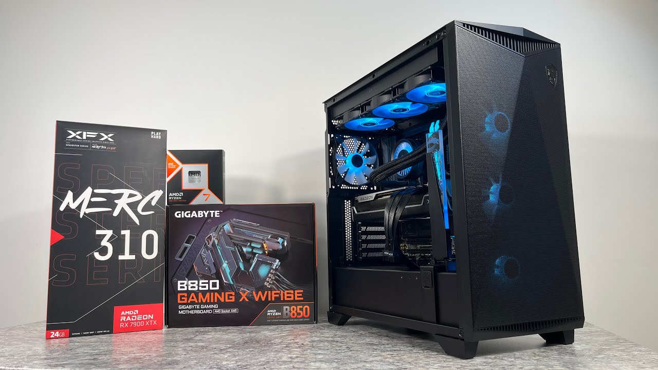 Less than 4 minutes of BUILDING a GAMING PC | POV PC BUILD | Ryzen 7 9800X3D + RX 7900XTX XFX