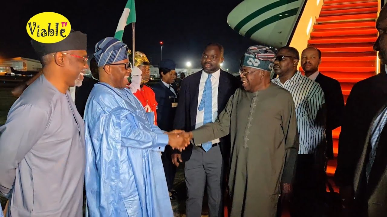 Akpabio Cracks Up as President Tinubu Touches Down in Abuja After Paris Trip