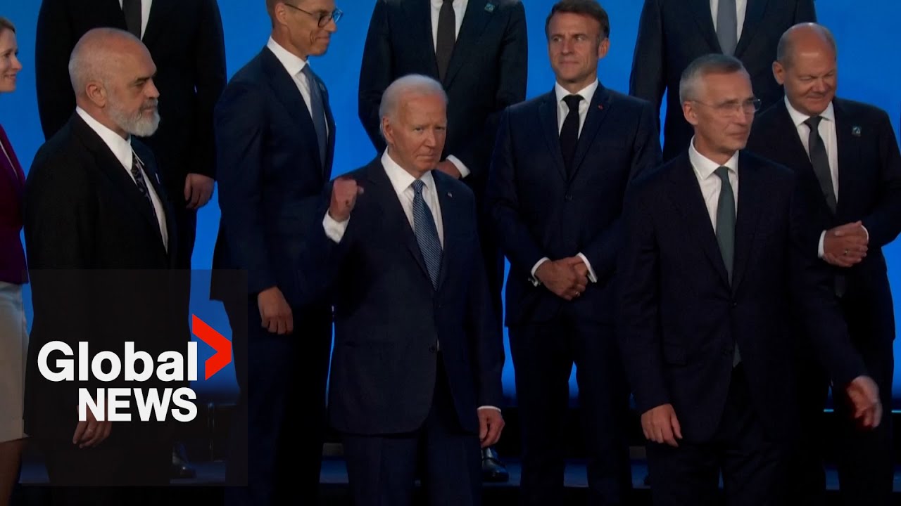 NATO leaders pose for 