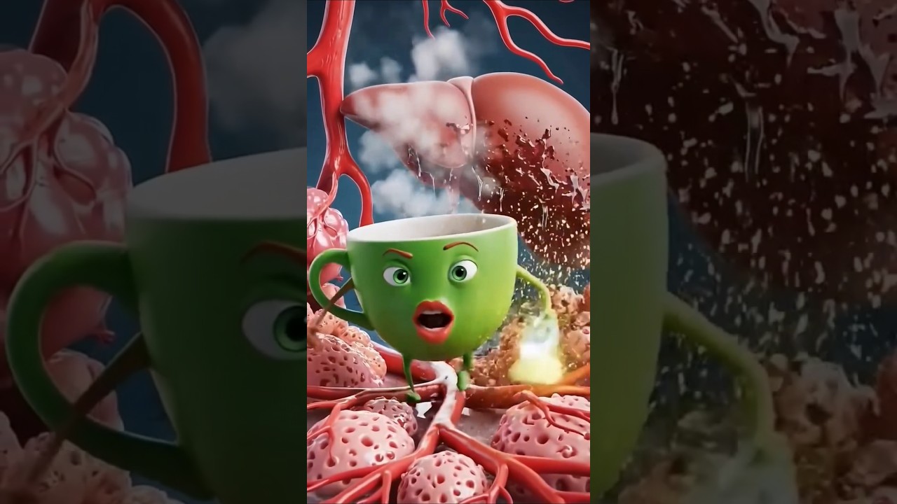tea daily routine healthy Good habits vs bad habits 3D Medical Animation