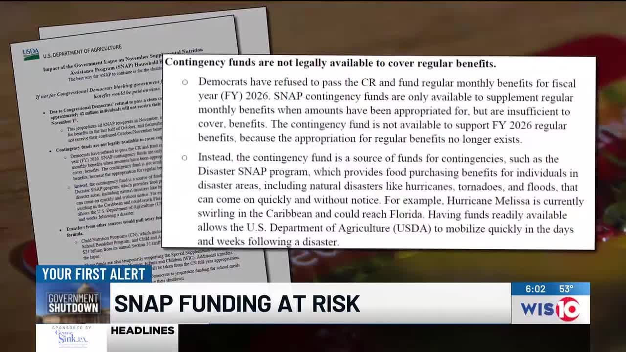 USDA won&rsquo;t reimburse states that fund November SNAP benefits
