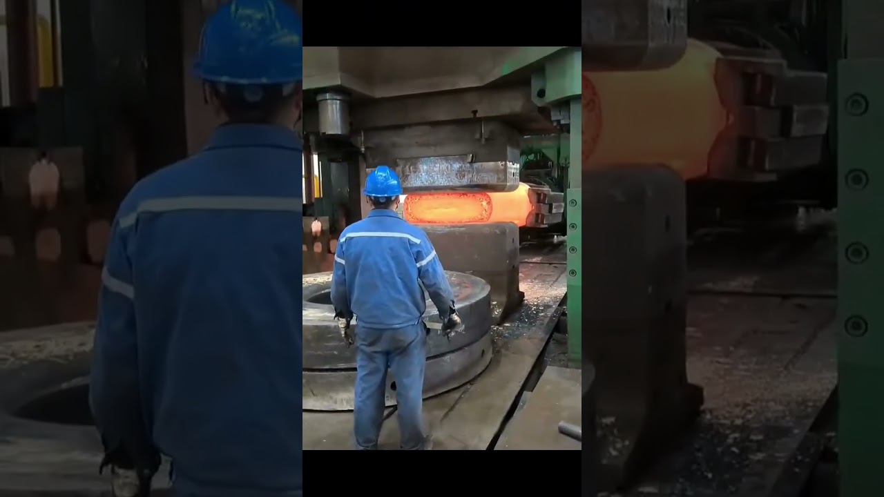 热坯料像面包一样柔软#锻造  #液压锤