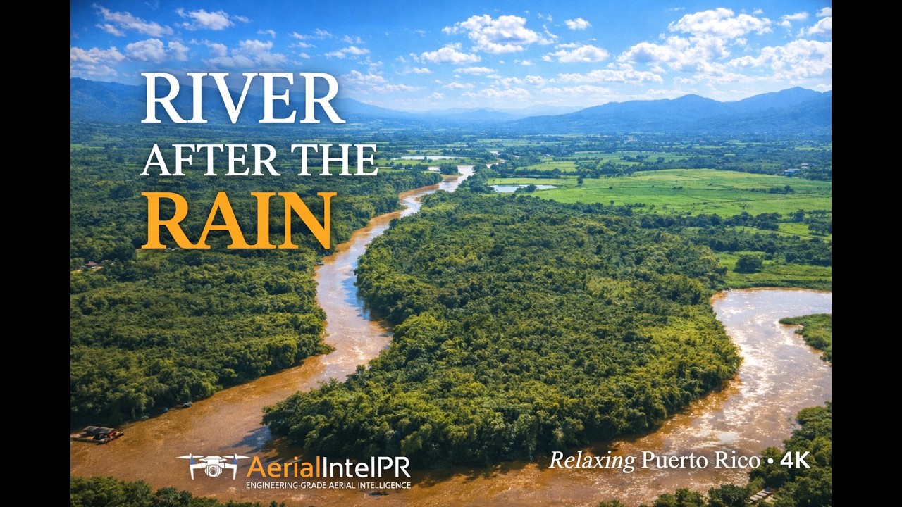 After the Storm This River Turned Brown  4K Relaxing Puerto Rico