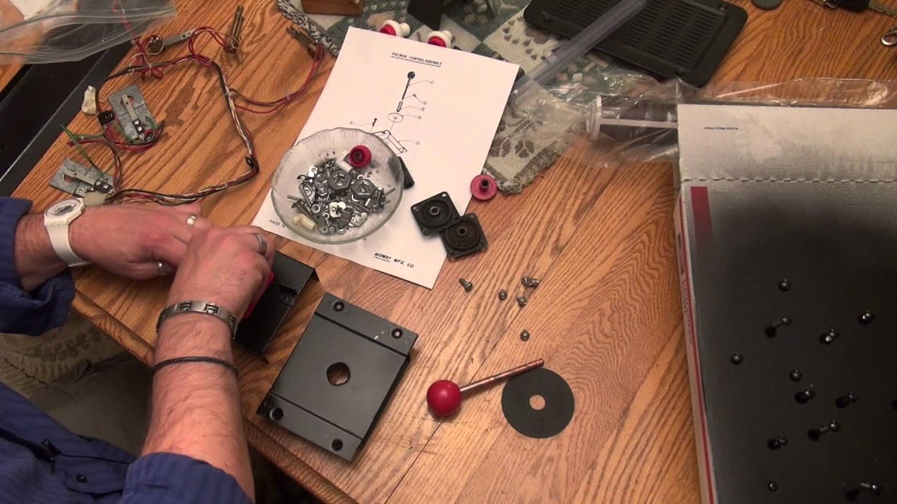 Midway Pac-Man Mini Restore - Part 7 - Liquid Mask, Rebuilding Pac-Man joystick, applying CPO