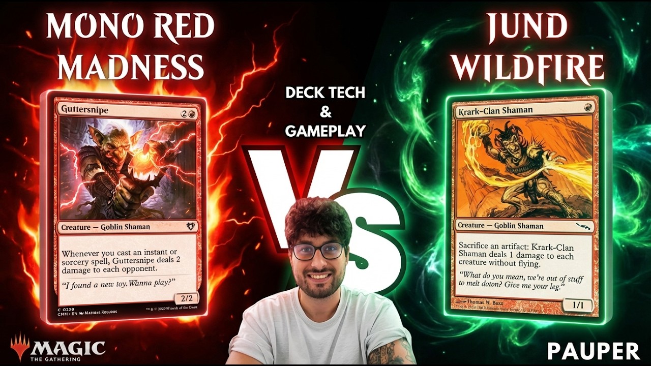 MONO RED MADNESS vs JUND WILDFIRE in PAUPER [DECK TECH & GAMEPLAY] [MTG PAUPER] #MTGOCreator