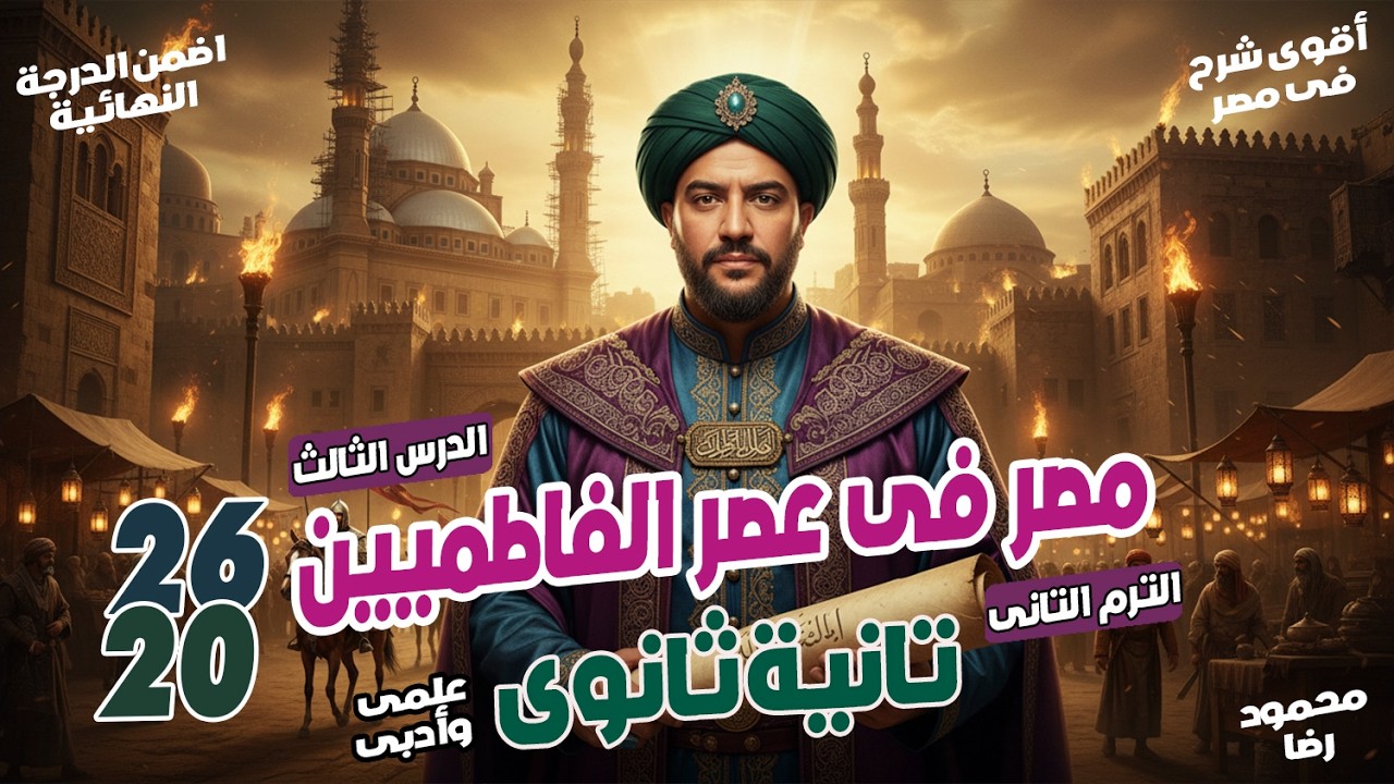 شرح | الدوله الفاطميه | تاريخ تانيه ثانوي - دفعه 2026 ( علمي - ادبي )