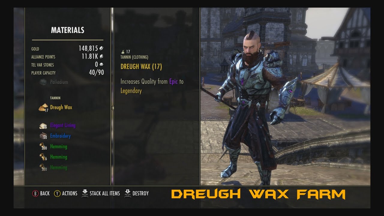 Elder Scrolls Online | Dreugh Wax Farming Location | Best Hide/Leather Farm
