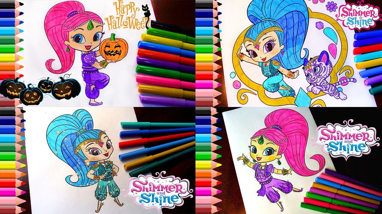 Shimmer and Shine  Coloring Pages for kids / Shimmer and Shine coloring book