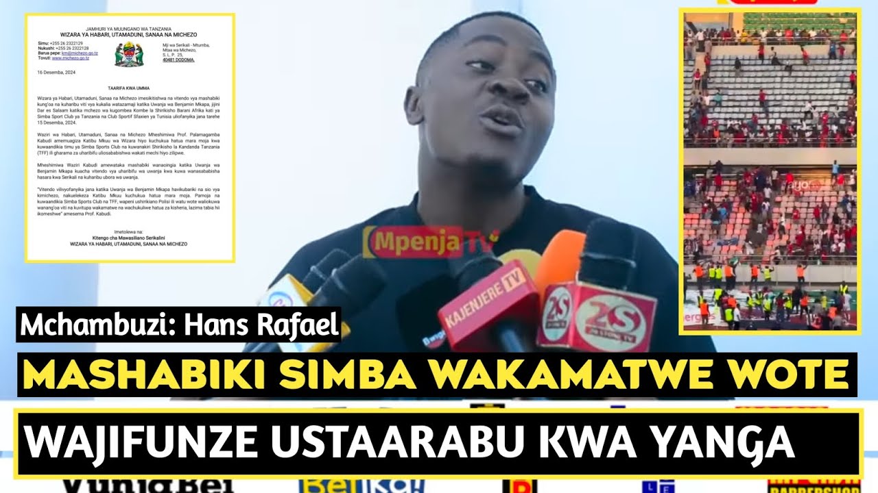 MCHAMBUZI HANS RAFAEL: MASHABIKI WA SIMBA WAKAMATWE WOTE/WALIPISHWE/WAJIFUNZE USTAARABU KWA YANGA TU