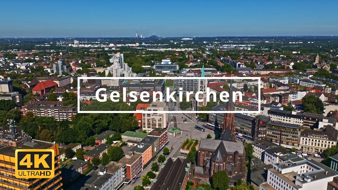 Gelsenkirchen , Germany 🇩🇪 | 4K Drone Footage (With Subtitles)
