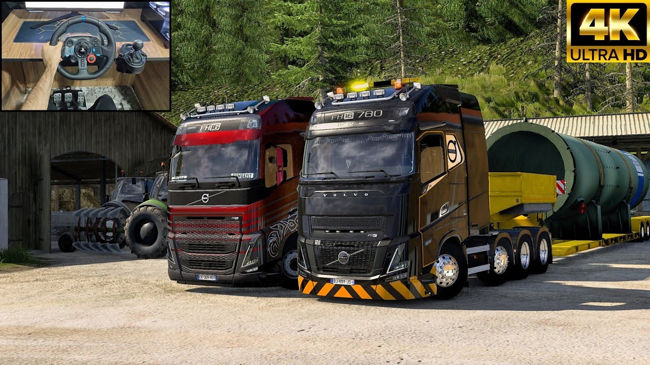 Euro Truck Simulator 2 MP - Mountain Road Driving | Logitech G29 Gameplay (4K)