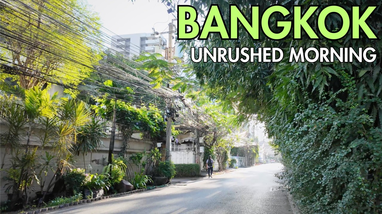 Bangkok Morning Walk | Unrushed Walk Through Benchasiri Park and Nearby Streets