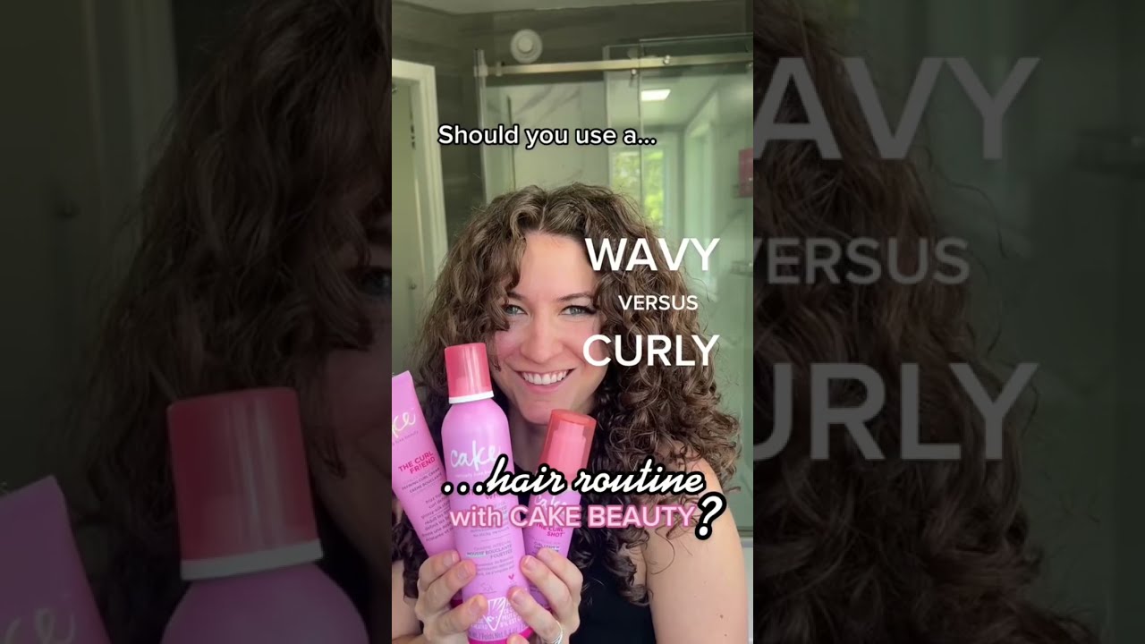 Wavy versus curly hair routines with cake beauty!!