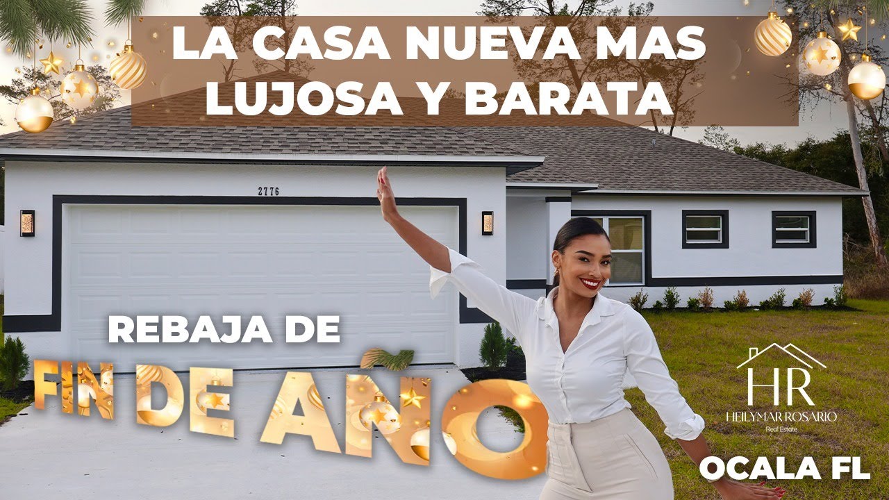$0 DE HOA Y CDD | LA CASA MÁS LUJOSA Y BARATA DE TODO OCALA  + REBAJA DE FIN DE AÑO DE $15,000 😱