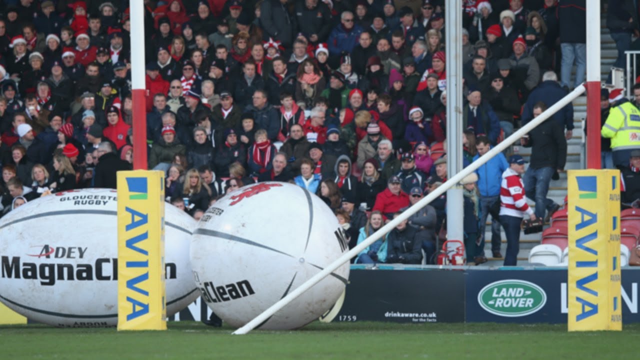 Novelty ball breaks rugby posts - Gloucester vs Worcester Warriors