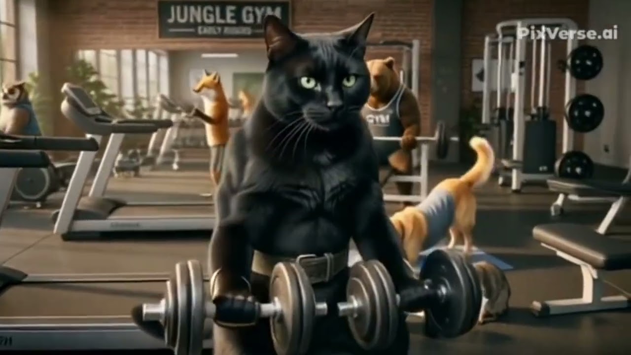 मेरी कैट का जिम लव 🐱💪❤️