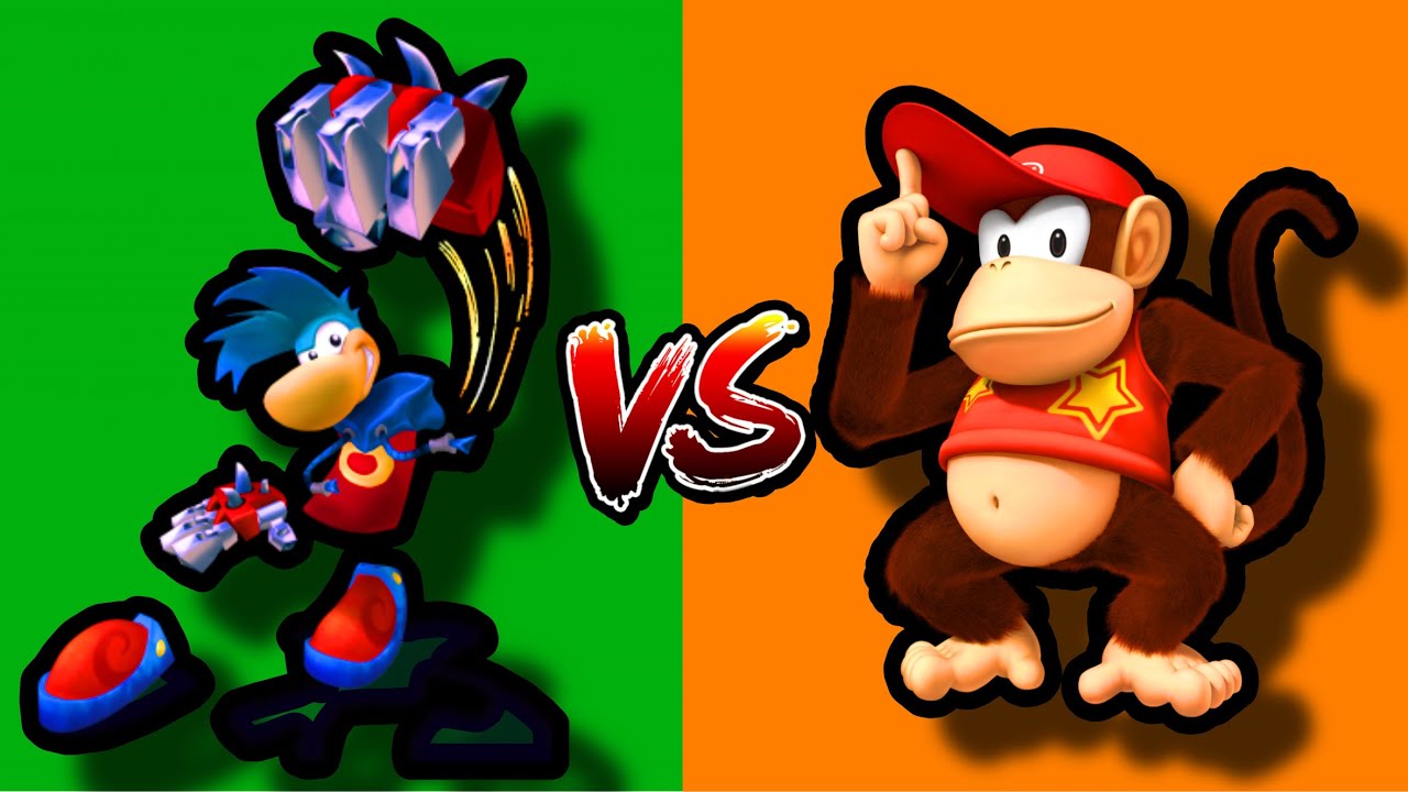 Super Smash Bros Ultimate - Blue Rayman vs Diddy Kong (SSBU)