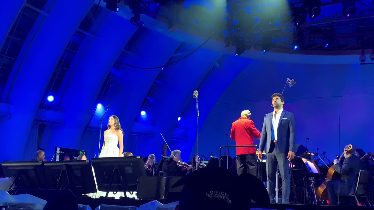 Lea Michele, Leo Gallo, Ken Page, & Peter Gallagher “If Only” Night 2 Little Mermaid Hollywood Bowl
