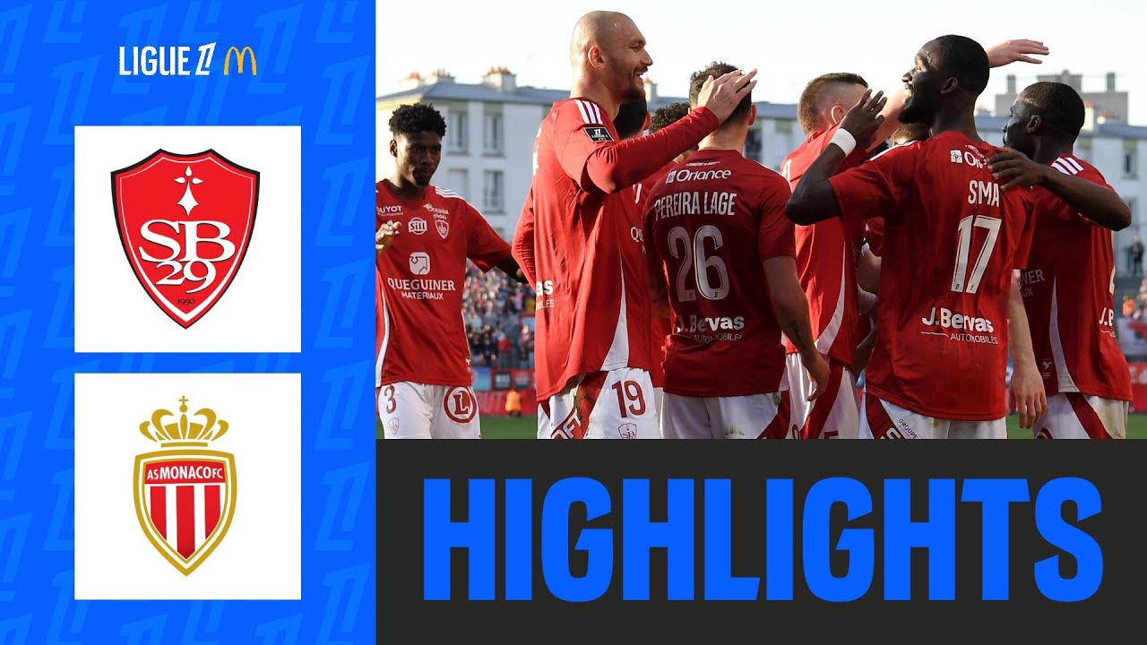 Brest CRUCIFIE Monaco sur le GONG | 28&egrave;me journ&eacute;e - Ligue 1 McDonald's 24/25