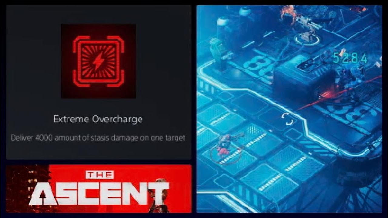 Unlocking Extreme Overcharge trophy in The Ascent (Deal 4000 stasis damage to one target)
