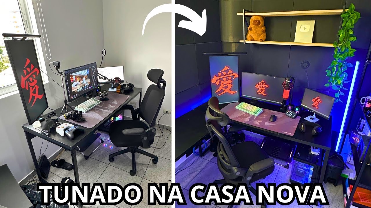 TUNANDO MEU SETUP GAMER DE POBRE NO APARTAMENTO NOVO