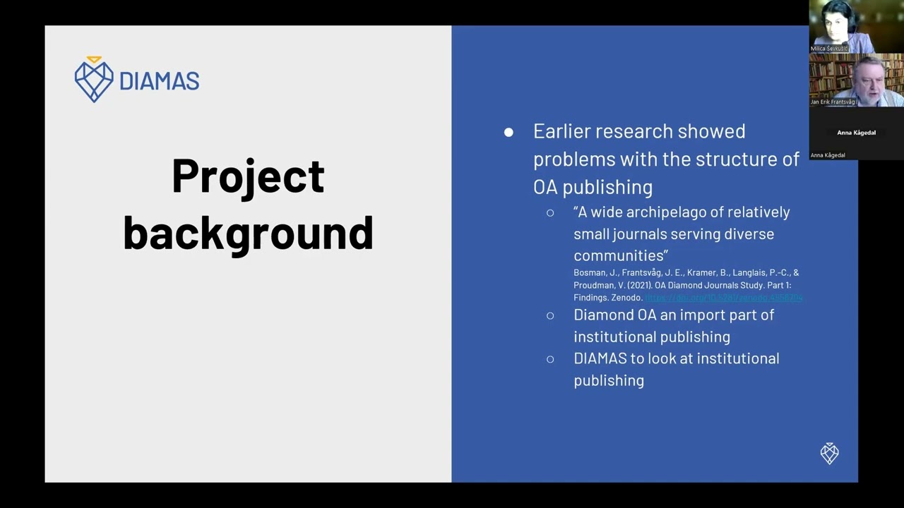 WEBINAR: Conversation series for libraries: Advancing diamond OA in Europe