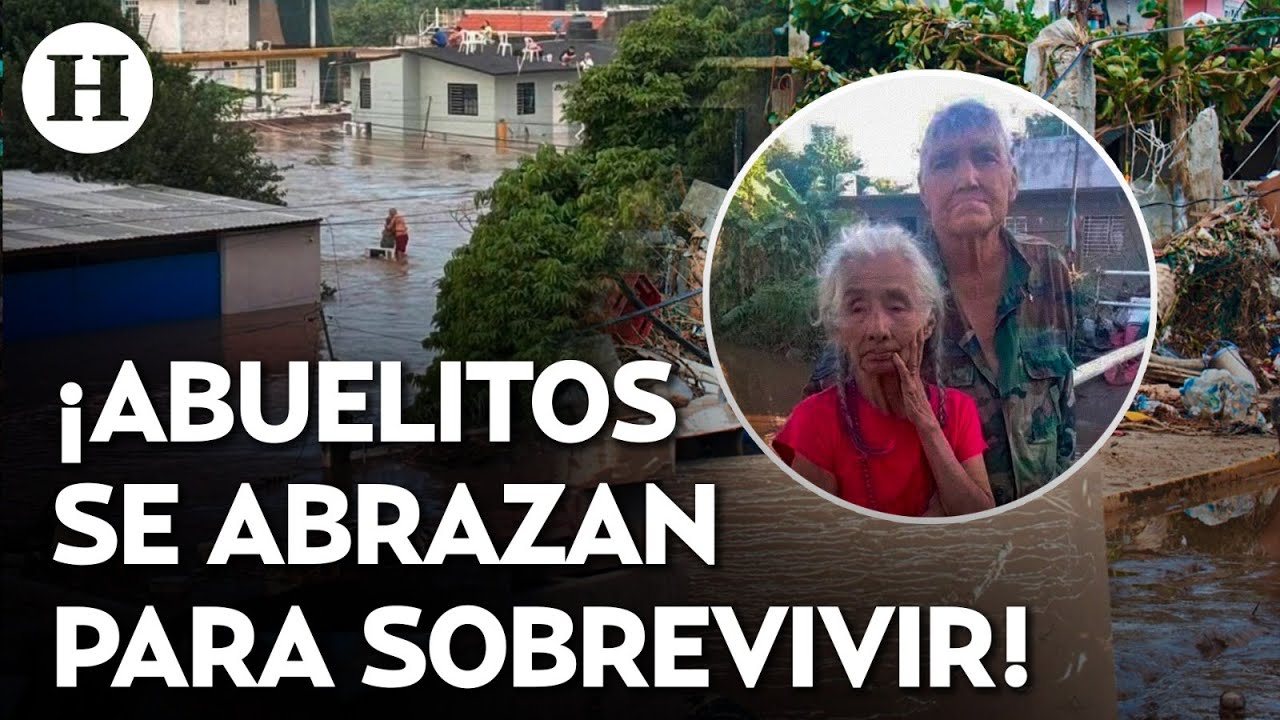 ¡Estaban rodeados por el agua! Así fue como abuelitos esperaron a ser rescatados en Poza Rica